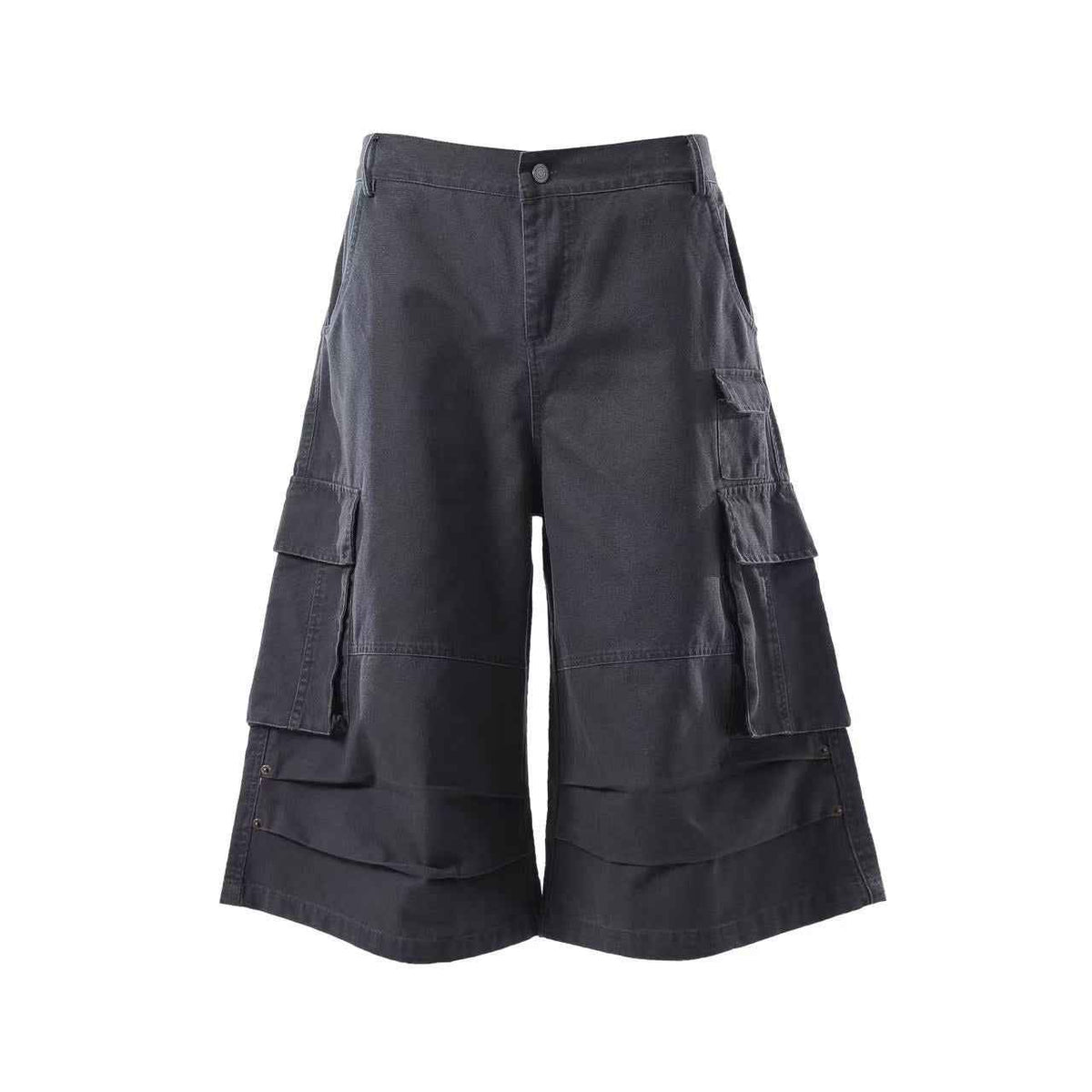 Wide-Leg Knee-Length Cargo Jorts - OMYGOODS