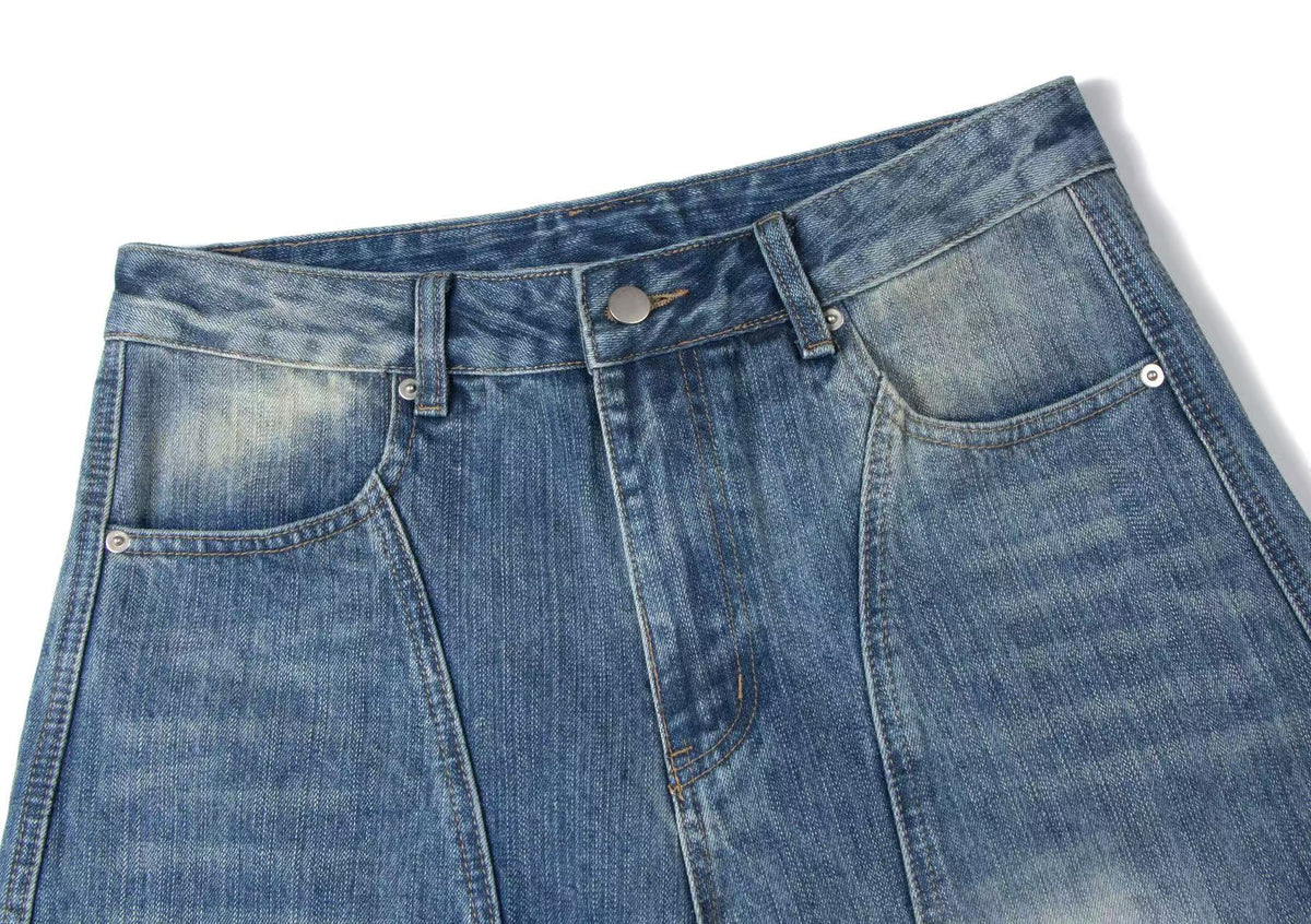 Washed Wide-Leg Baggy Jeans - OMYGOODS