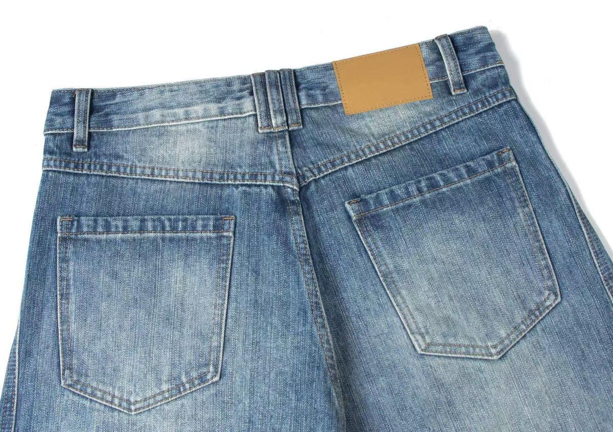 Washed Wide-Leg Baggy Jeans - OMYGOODS