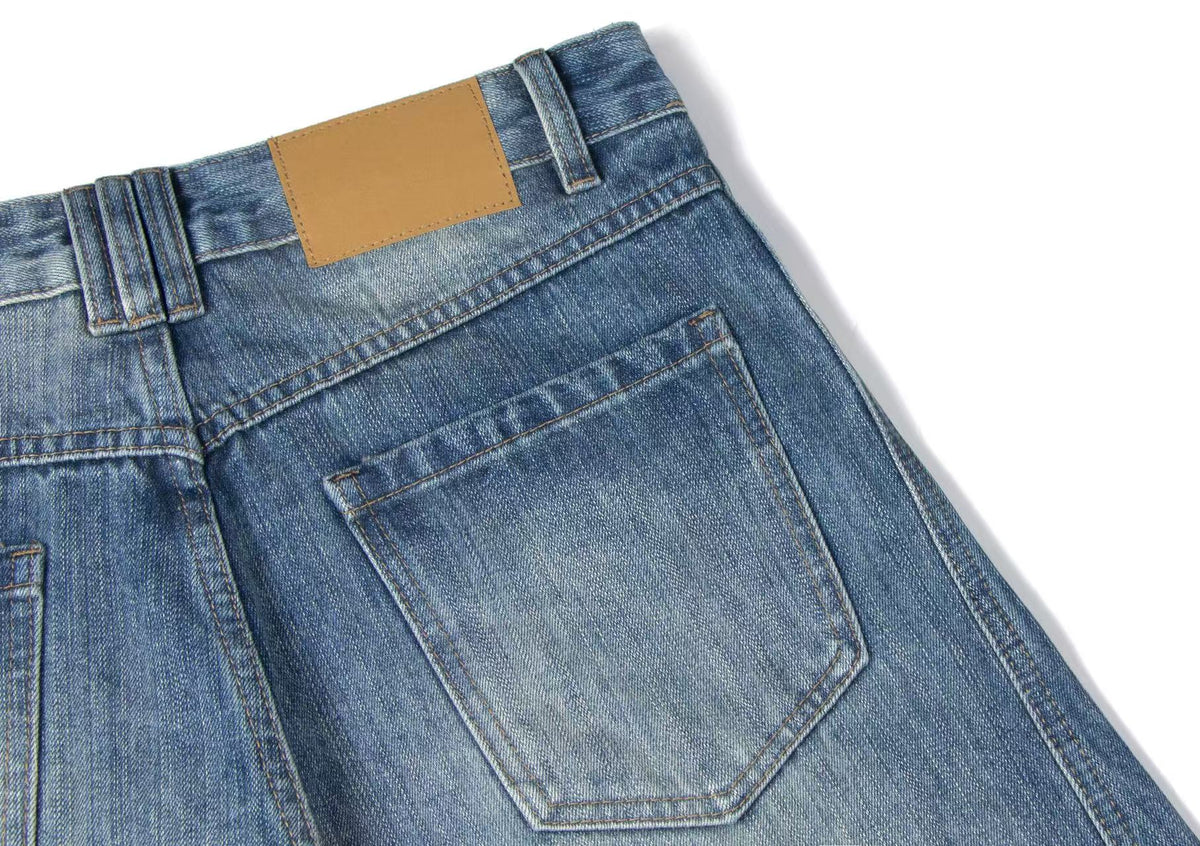 Washed Wide-Leg Baggy Jeans - OMYGOODS