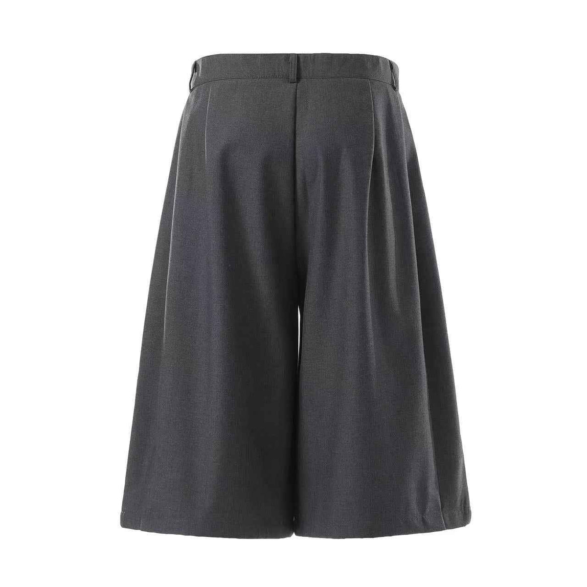 Wide-Leg Knee-Length Slacks Jorts