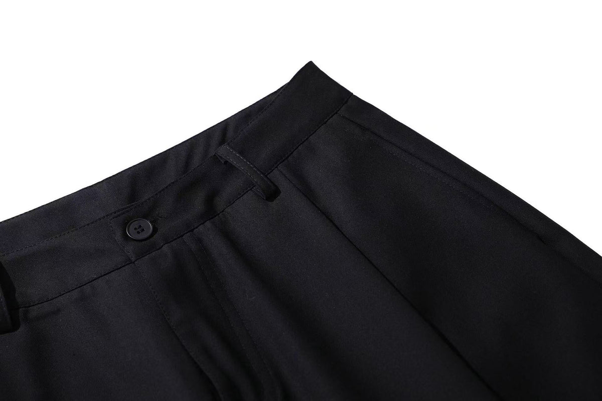 Wide-Leg Knee-Length Slacks Jorts - OMYGOODS