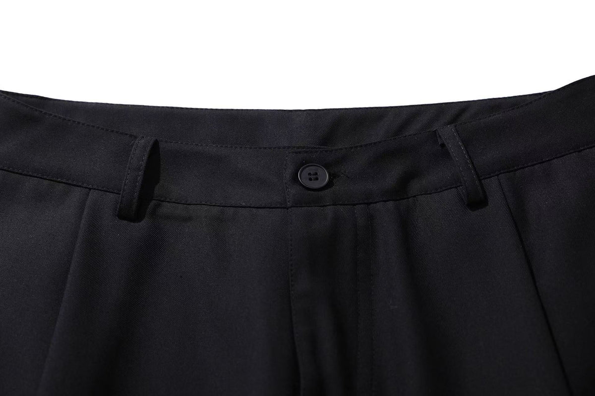 Wide-Leg Knee-Length Slacks Jorts - OMYGOODS