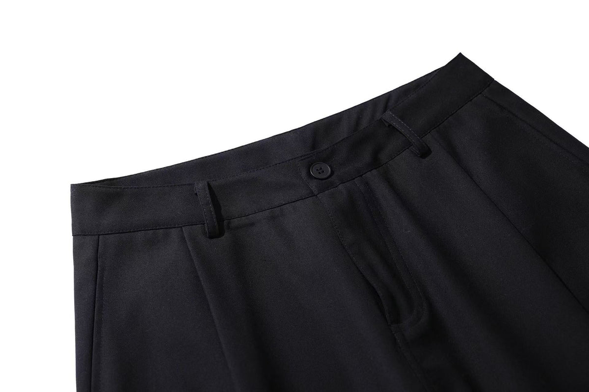Wide-Leg Knee-Length Slacks Jorts - OMYGOODS