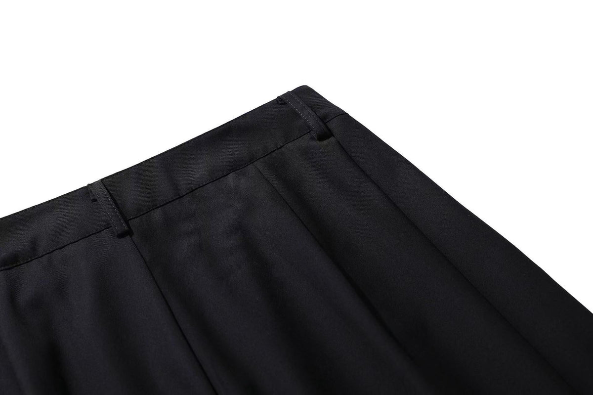 Wide-Leg Knee-Length Slacks Jorts - OMYGOODS