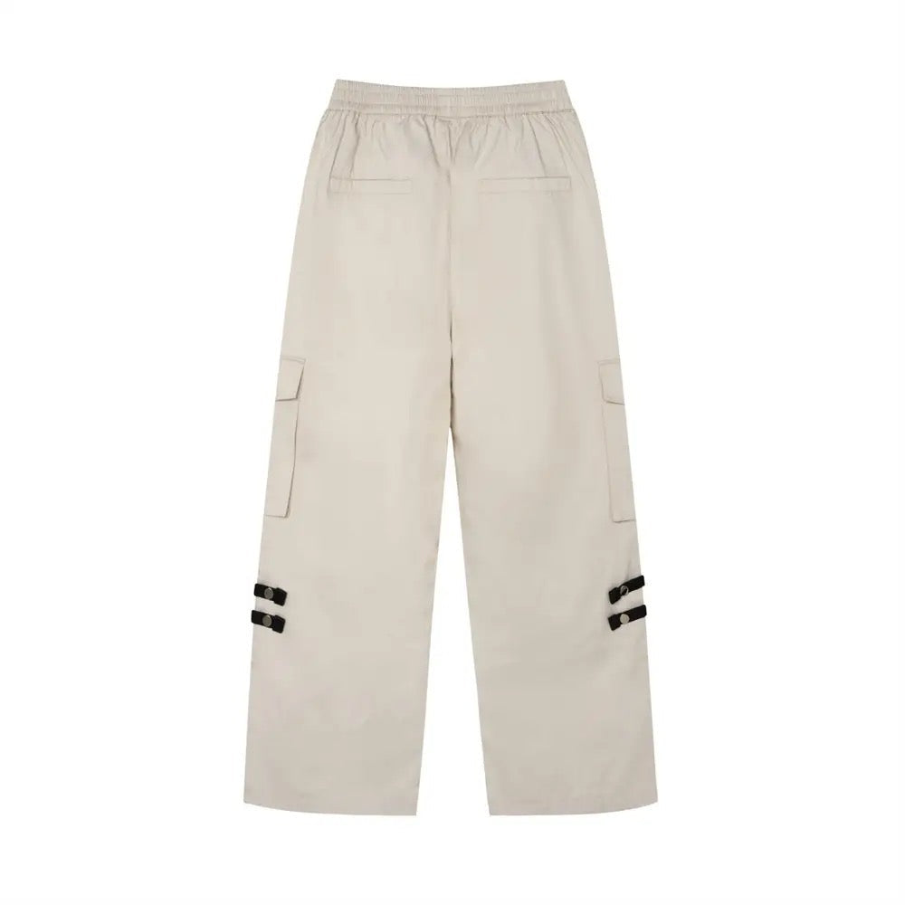 Striped Ribbon Cargo Pants
