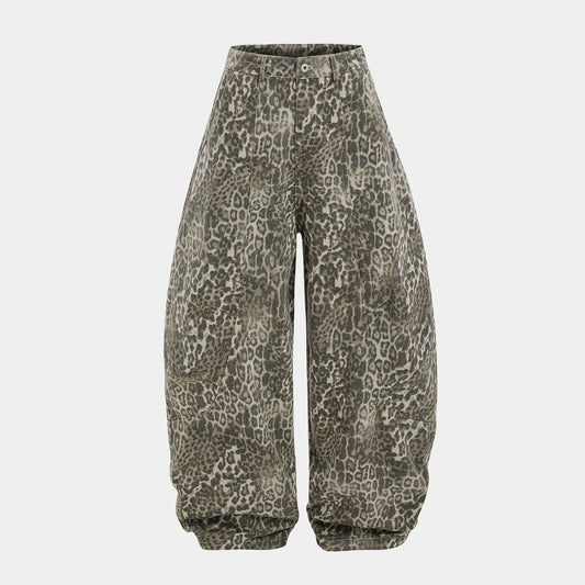 Leopard Baggy Jeans for Effortless Style and Comfort