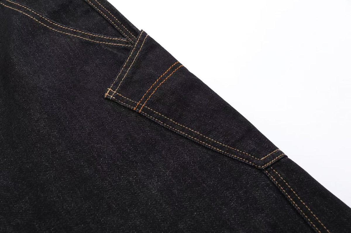 Distressed Denim Knee-Length Jorts - OMYGOODS