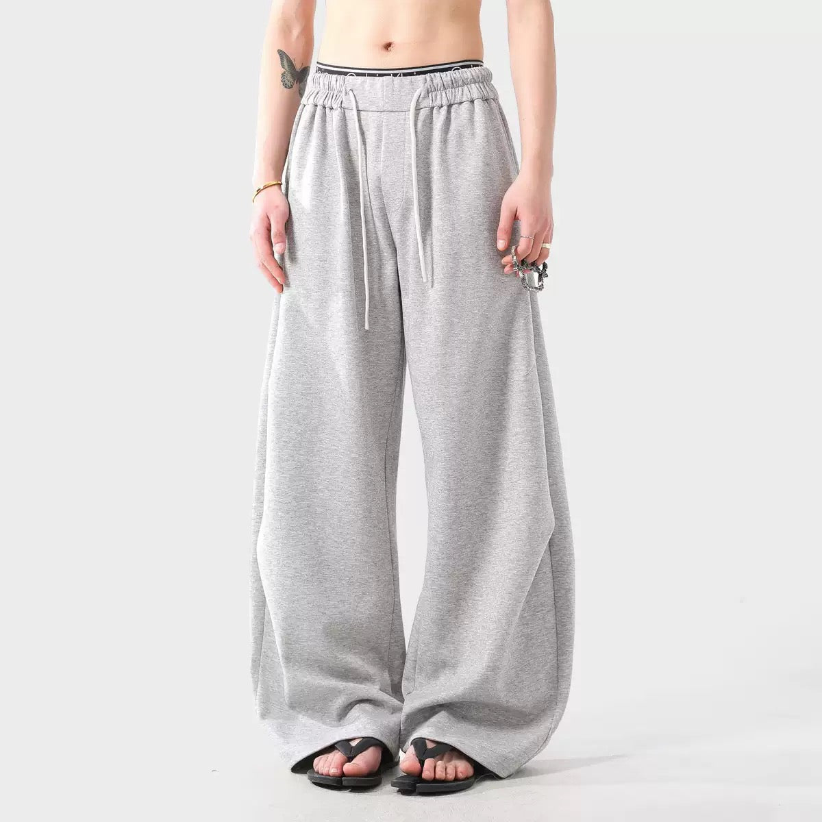 Street Style Wide-Leg Sweatpants - OMYGOODS