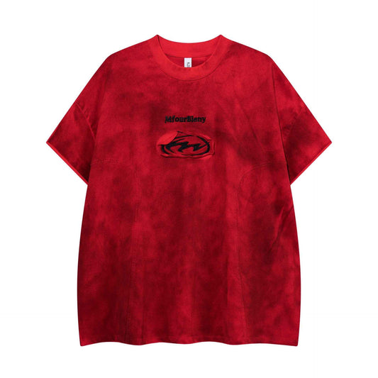 Tie dye embroidery to make old short sleeves