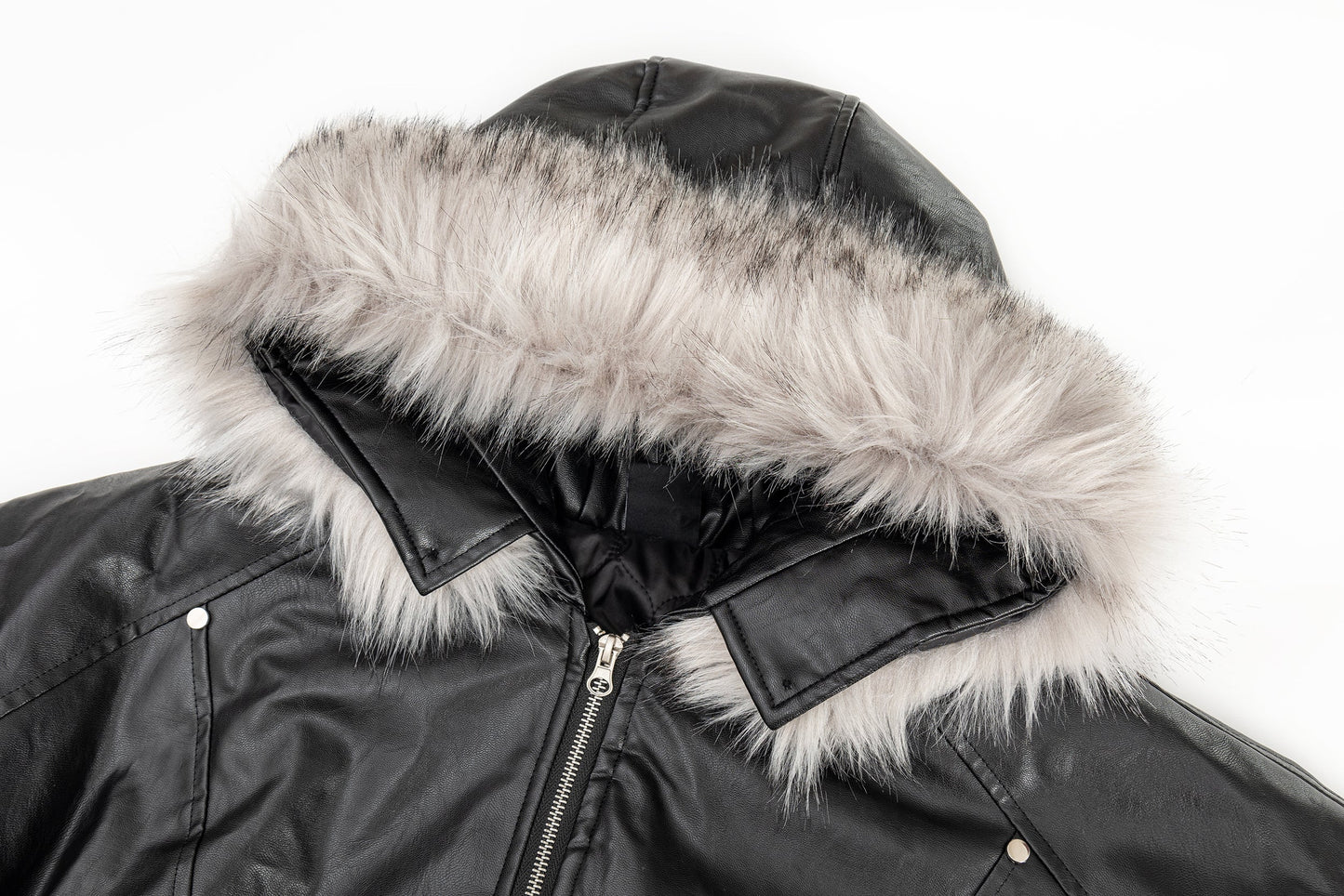 Moto Style | Faux Fur PU Jacket