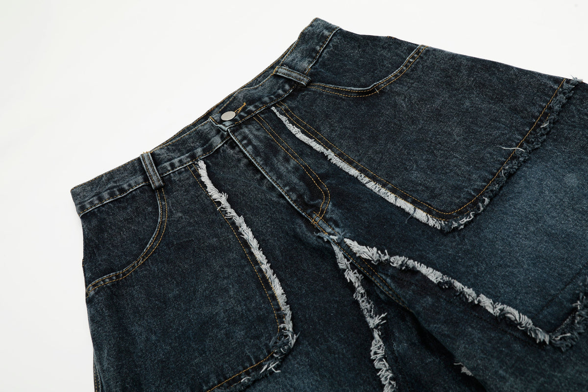 Star Patch Destroyed | Baggy Jeans - Ultimate Comfort Meets Style - OMYGOODS