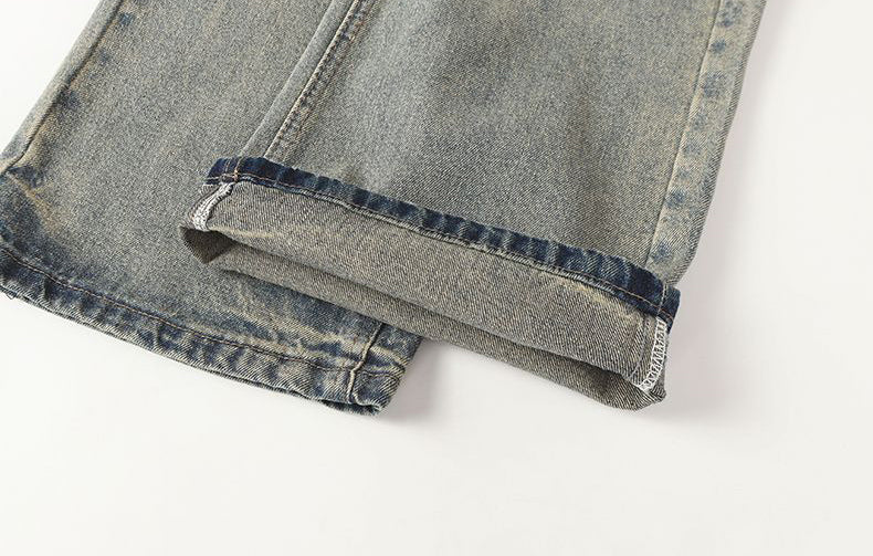 Vintage Washed Flare Jeans
