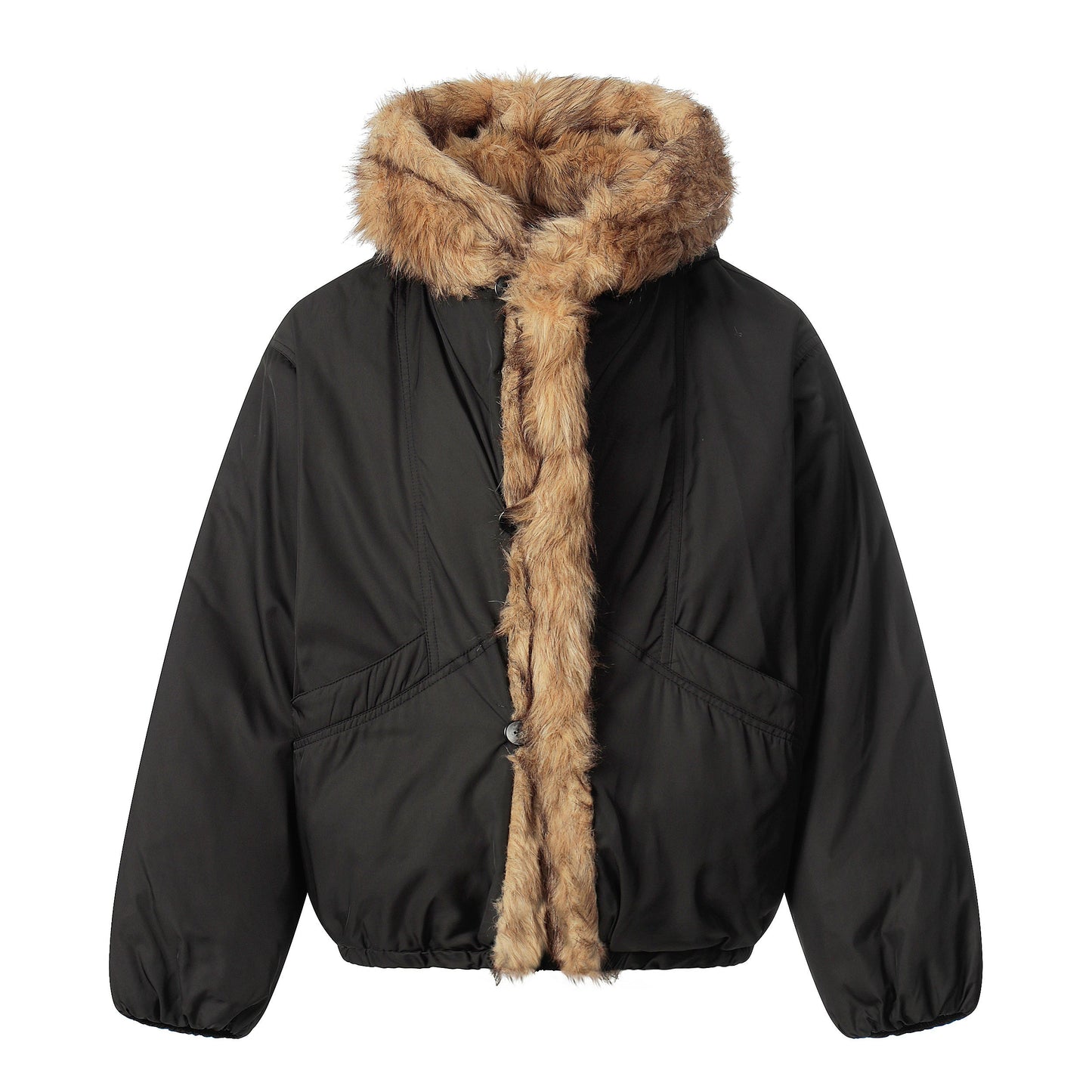Vintage Fur-Lined | Cropped Winter Puffer