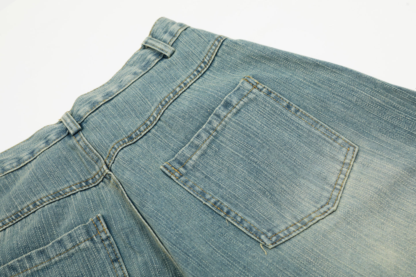 Washed Slub Machete Dye Jeans - Vintage-Inspired Streetwear
