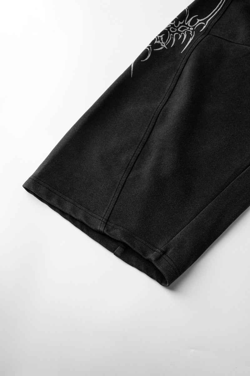 Graphic Wide-Leg Street Pants