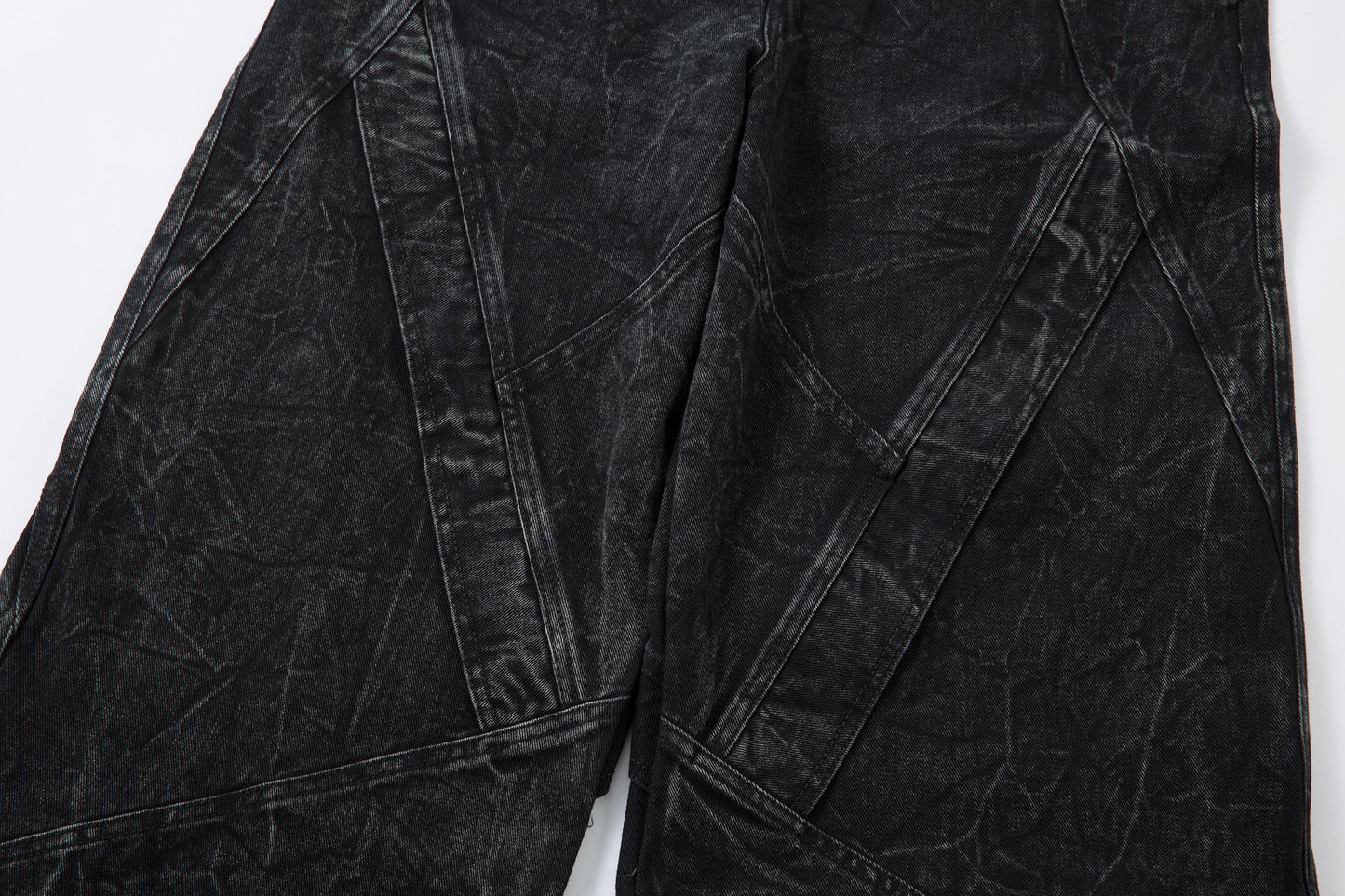 High Street Functional Structured Design Tie-Dye Baggy Jeans