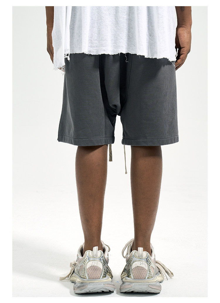Retro Functional Zipper Slit Jort