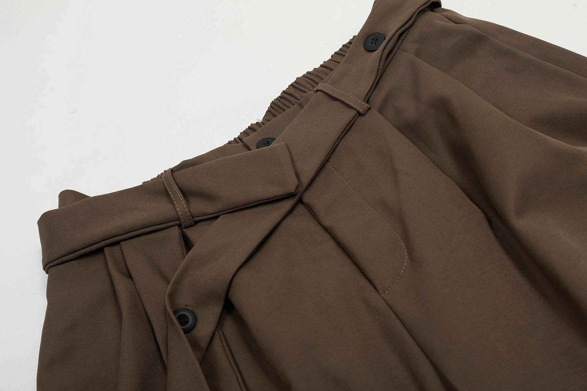 Pleated Belted Machete Track Pants