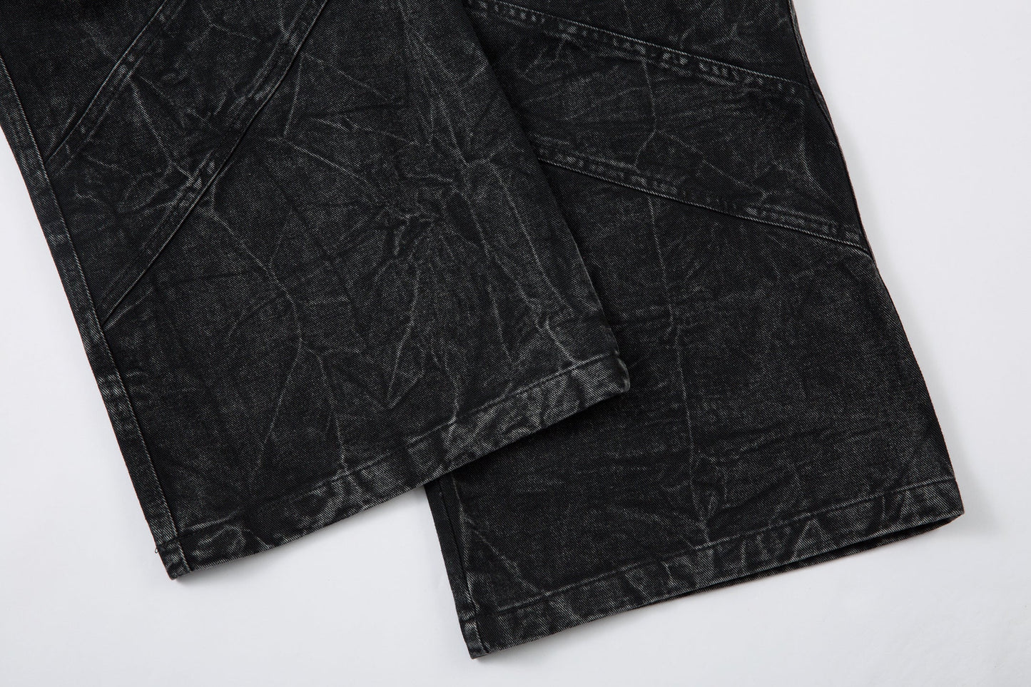 High Street Functional Structured Design Tie-Dye Baggy Jeans