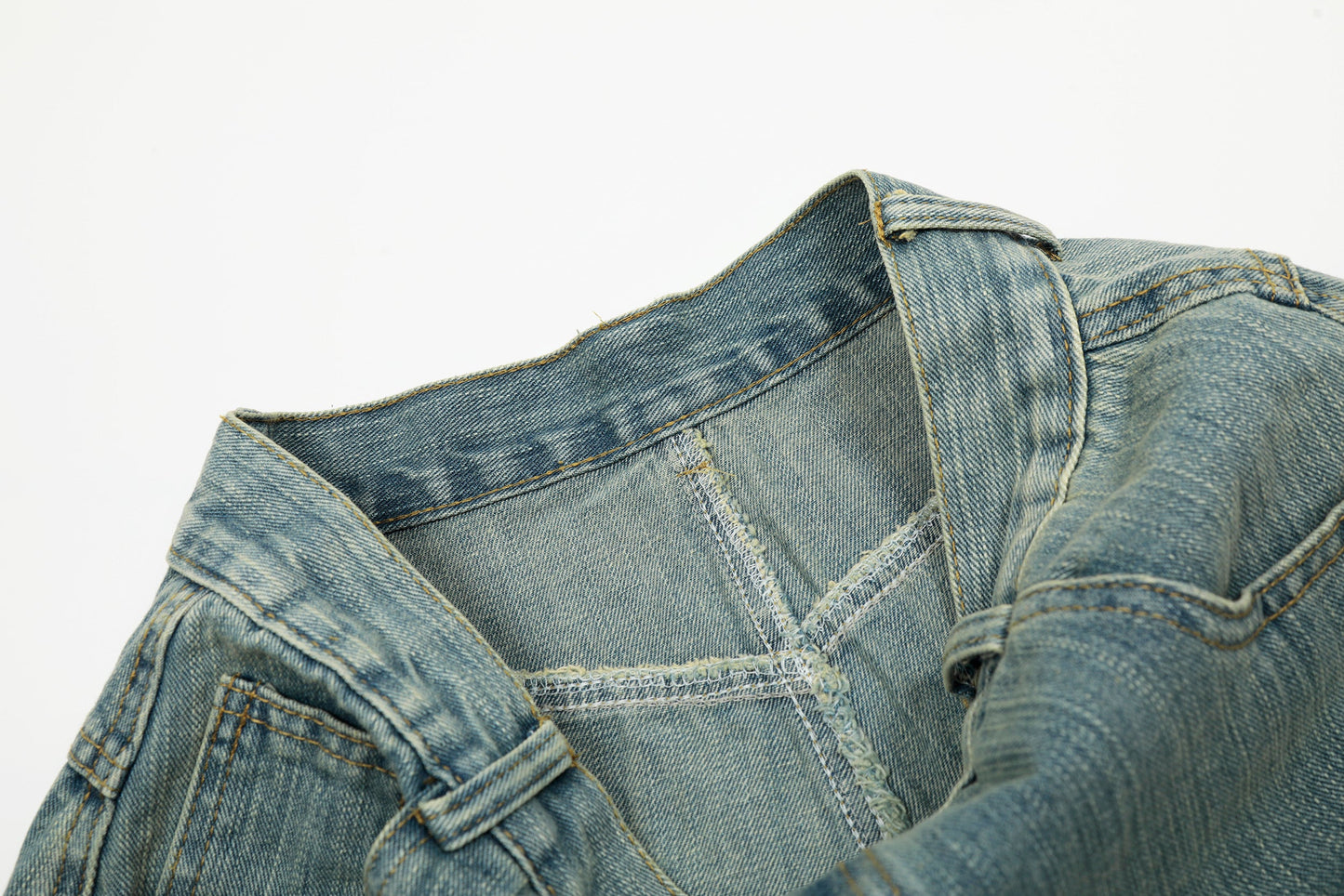 Washed Slub Machete Dye Jeans - Vintage-Inspired Streetwear