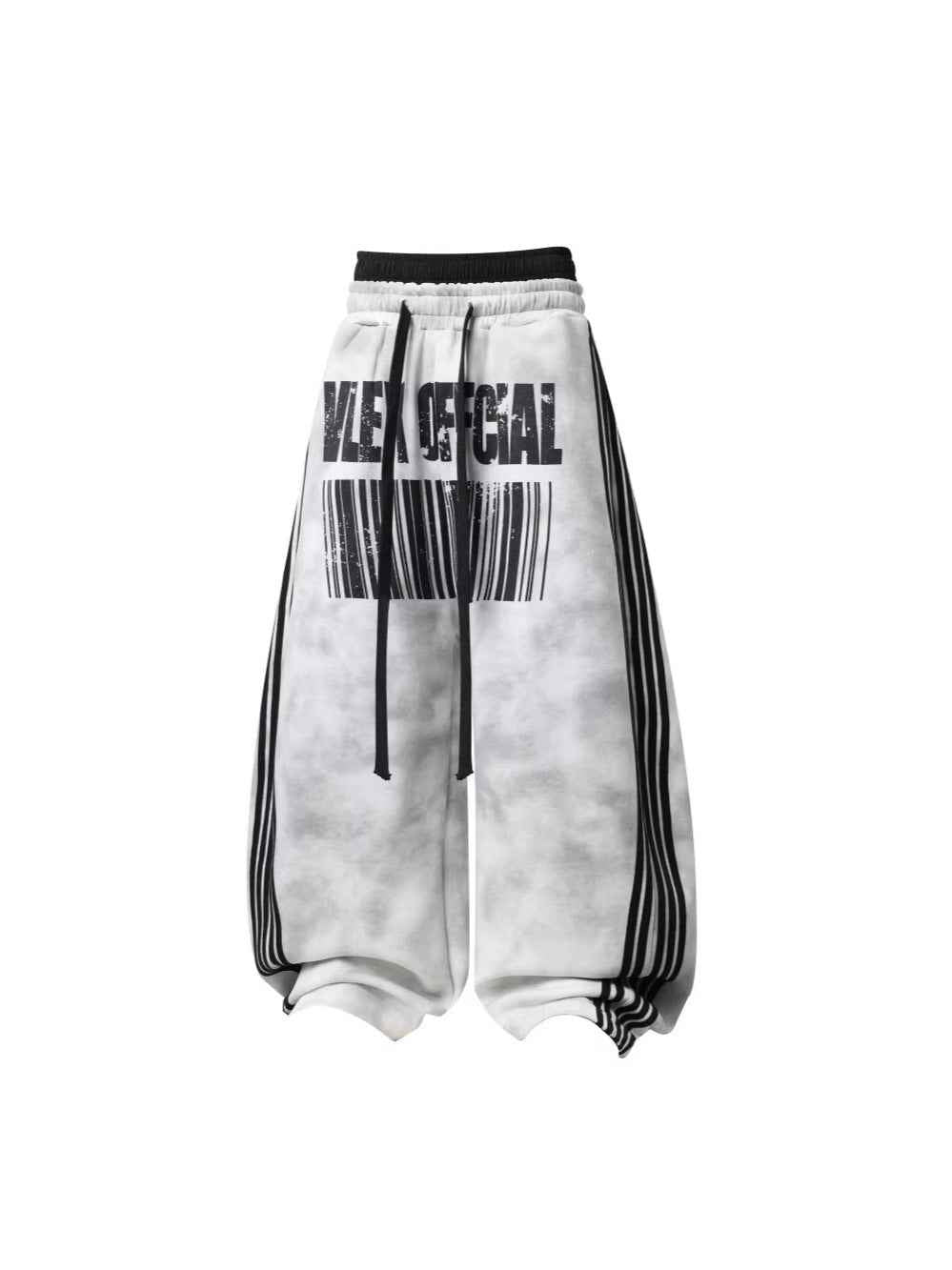 Double Waist Washed Side Stripe Sweatpants