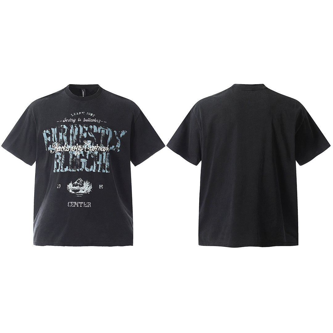 Vintage Washed Mountain Graphic T-Shirt - Elevate Your Outdoor Style