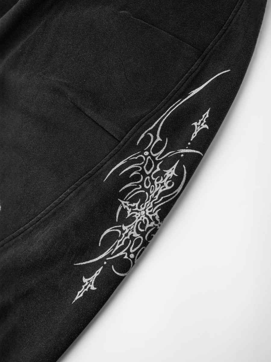 Graphic Wide-Leg Street Pants