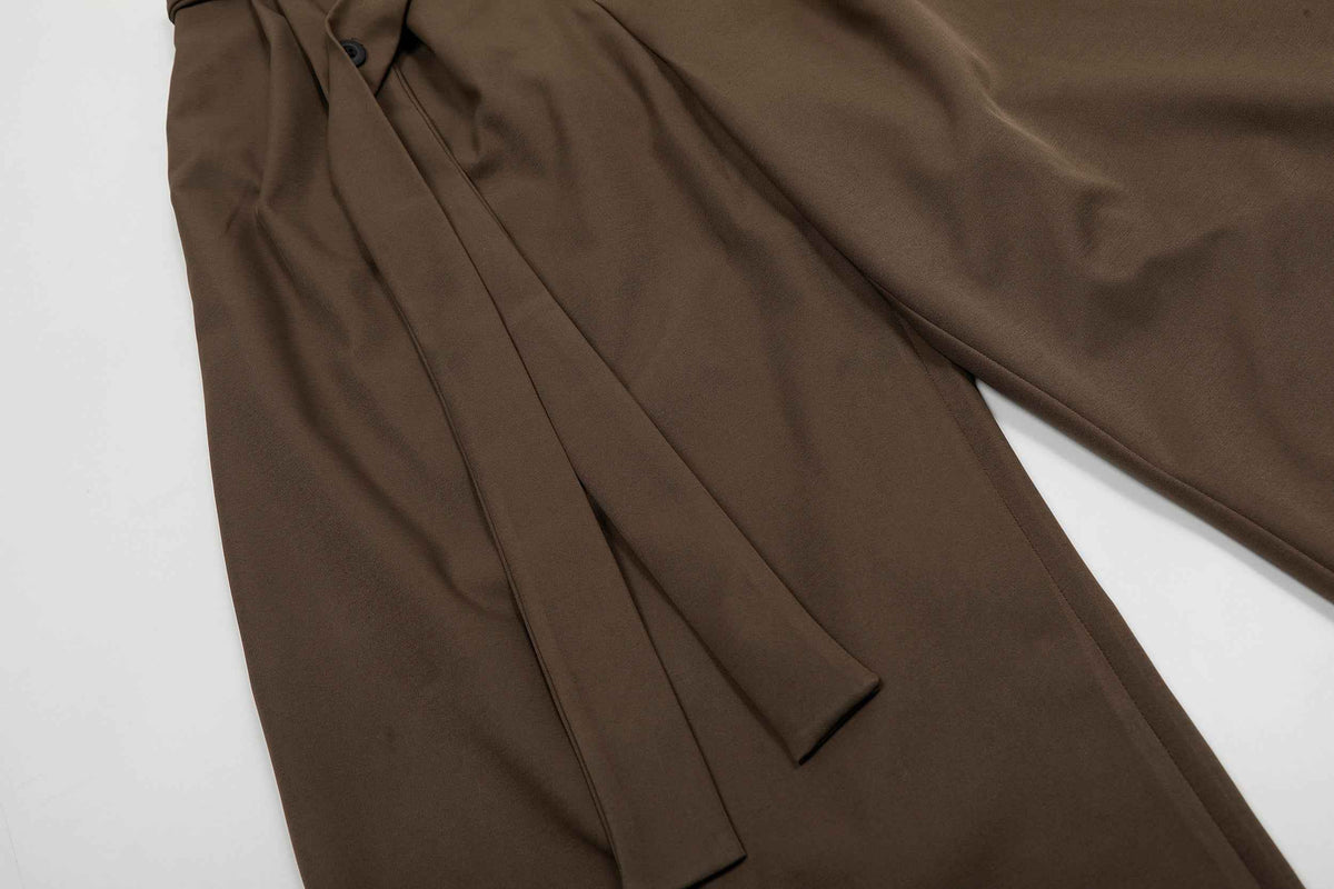 Pleated Belted Machete Track Pants