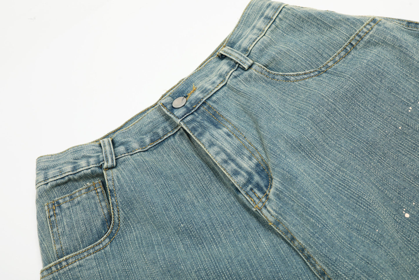 Washed Slub Machete Dye Jeans - Vintage-Inspired Streetwear