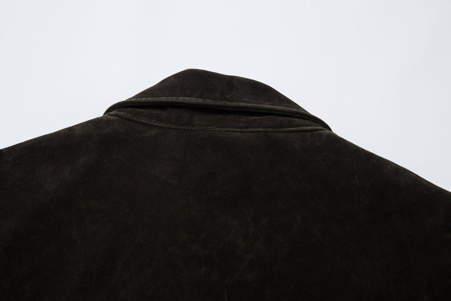 Retro Unique Metal Button Lapel Suede Bomber Jacket