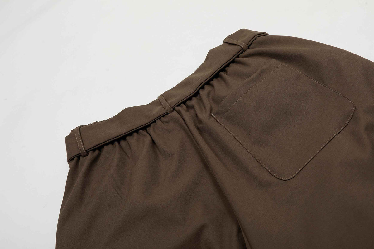 Pleated Belted Machete Track Pants