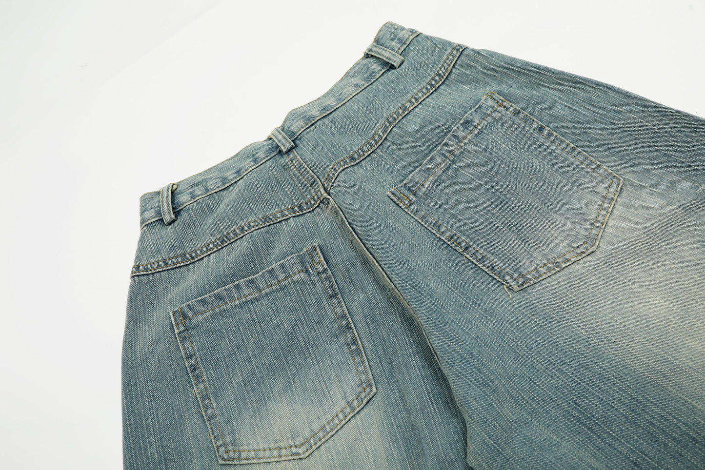Washed Slub Machete Dye Jeans - Vintage-Inspired Streetwear