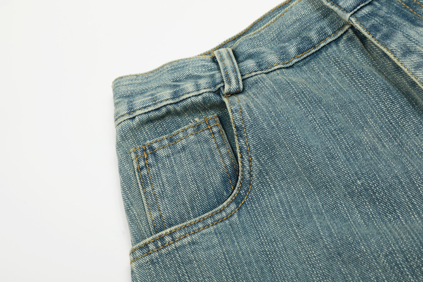 Washed Slub Machete Dye Jeans - Vintage-Inspired Streetwear