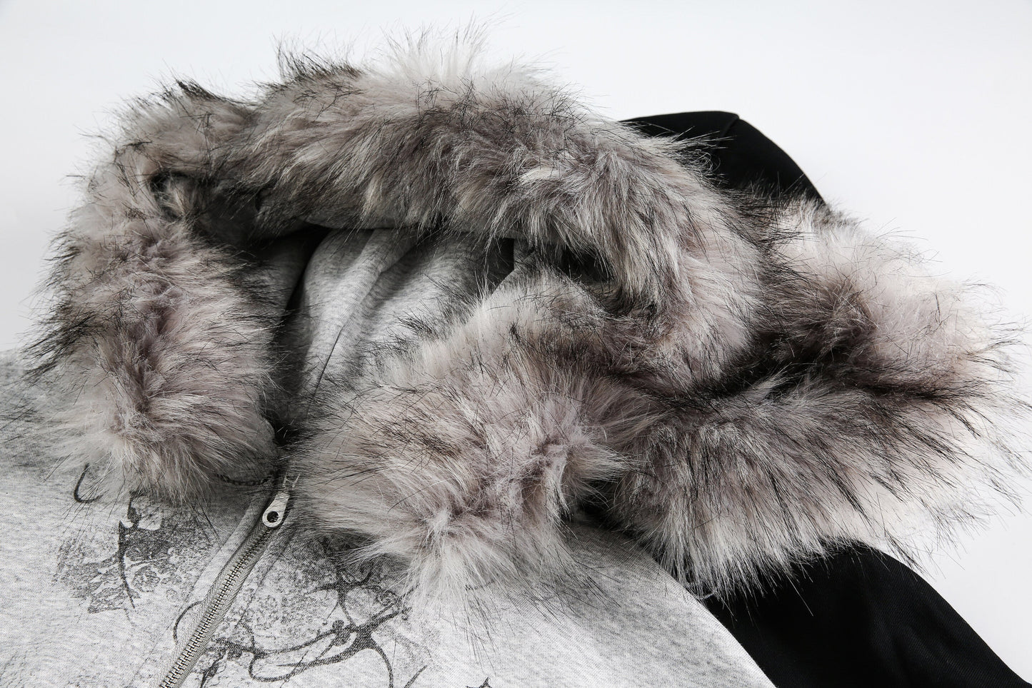 Gothic Fur Collar | Zip Up Hoodie
