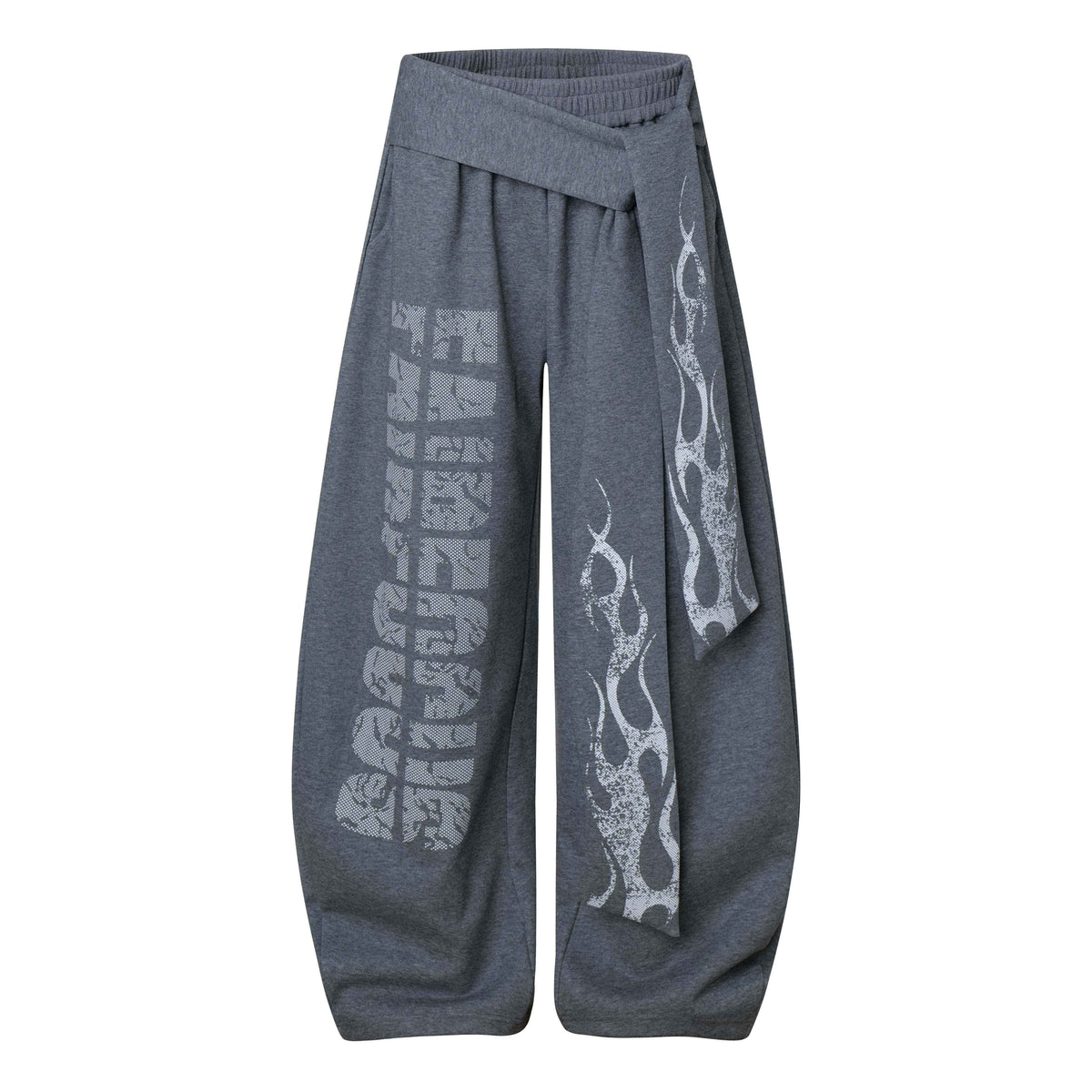 Dark Street Letter Flame Sweatpants