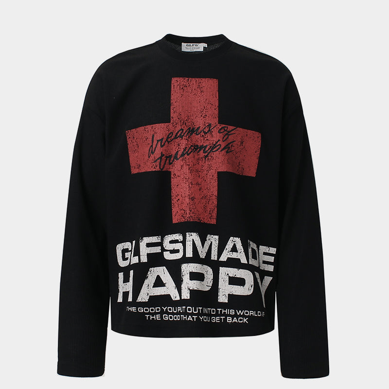 Distressed Cross Graphic | Punk Sweatshirt