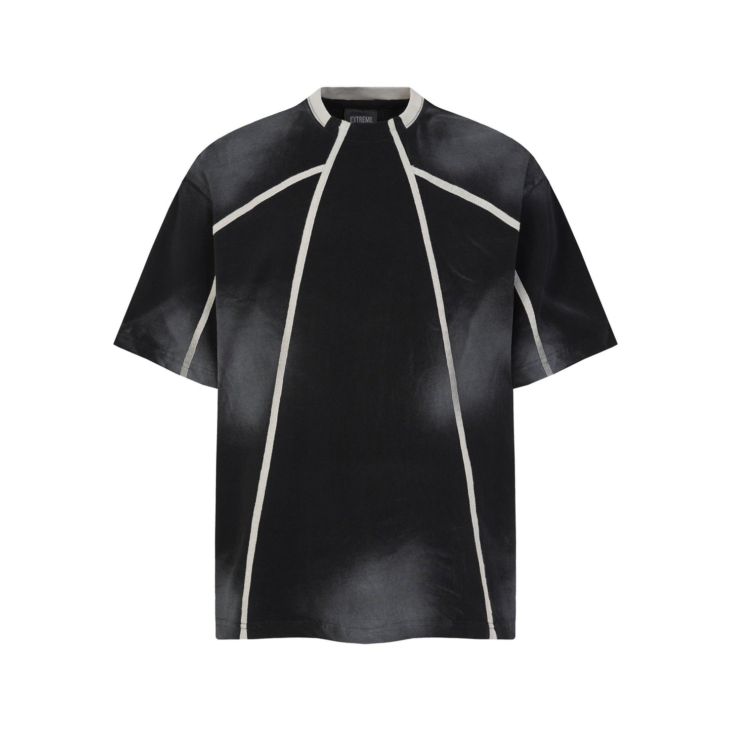 Line segmentation gradient short sleeved shirt
