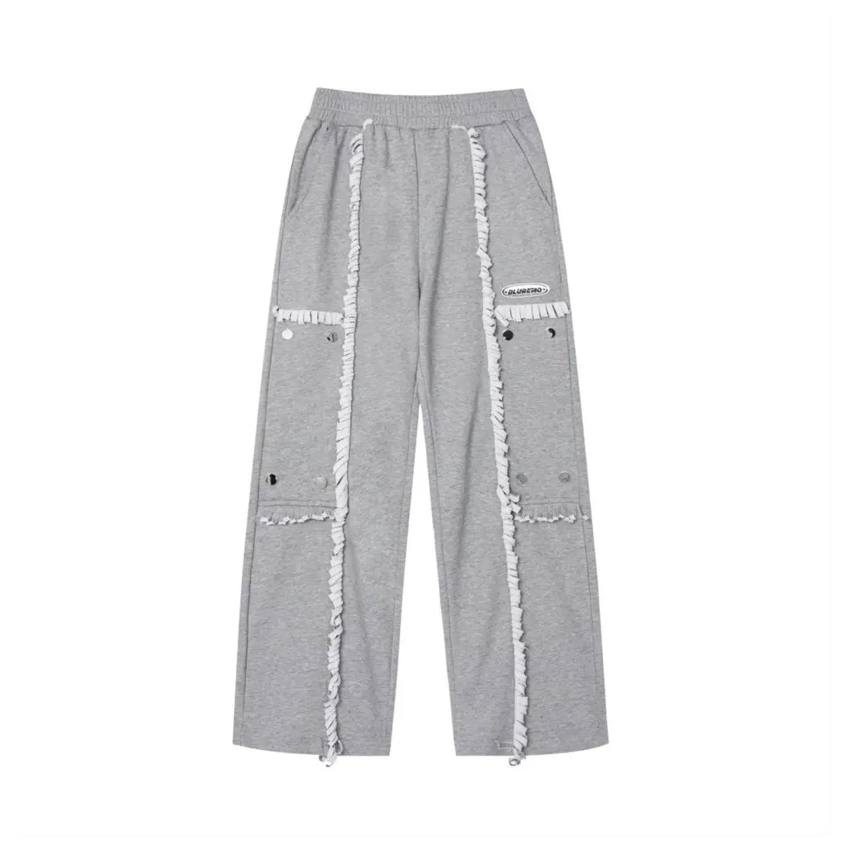 Spliced Button Patchwork Pants
