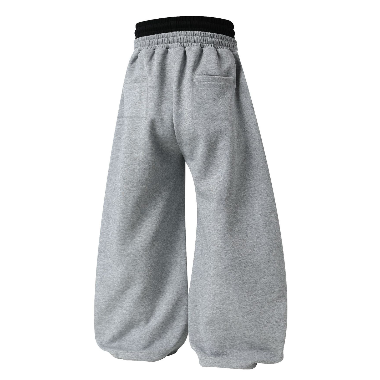 Double-Waisted Ruched Sweatpants - Effortless Street Style