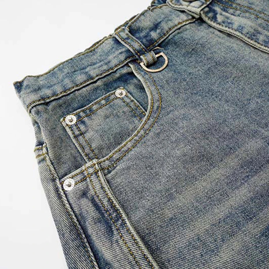 D-Ring Utility Wide-Legs Jeans