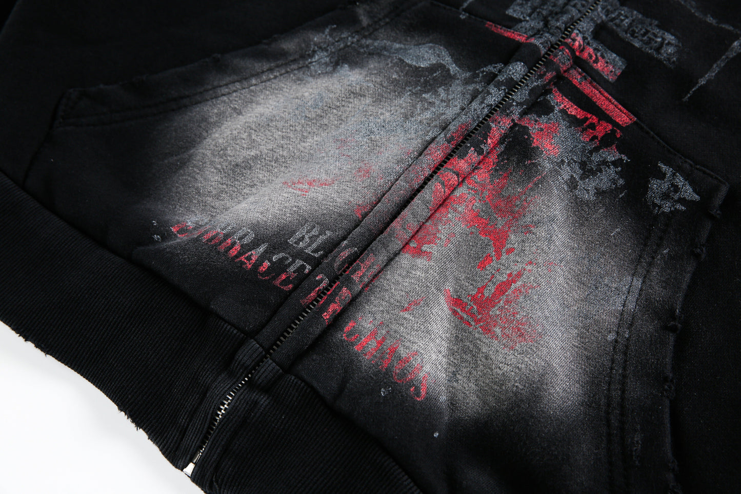 Spray Paint Print | Zip Up Hoodie
