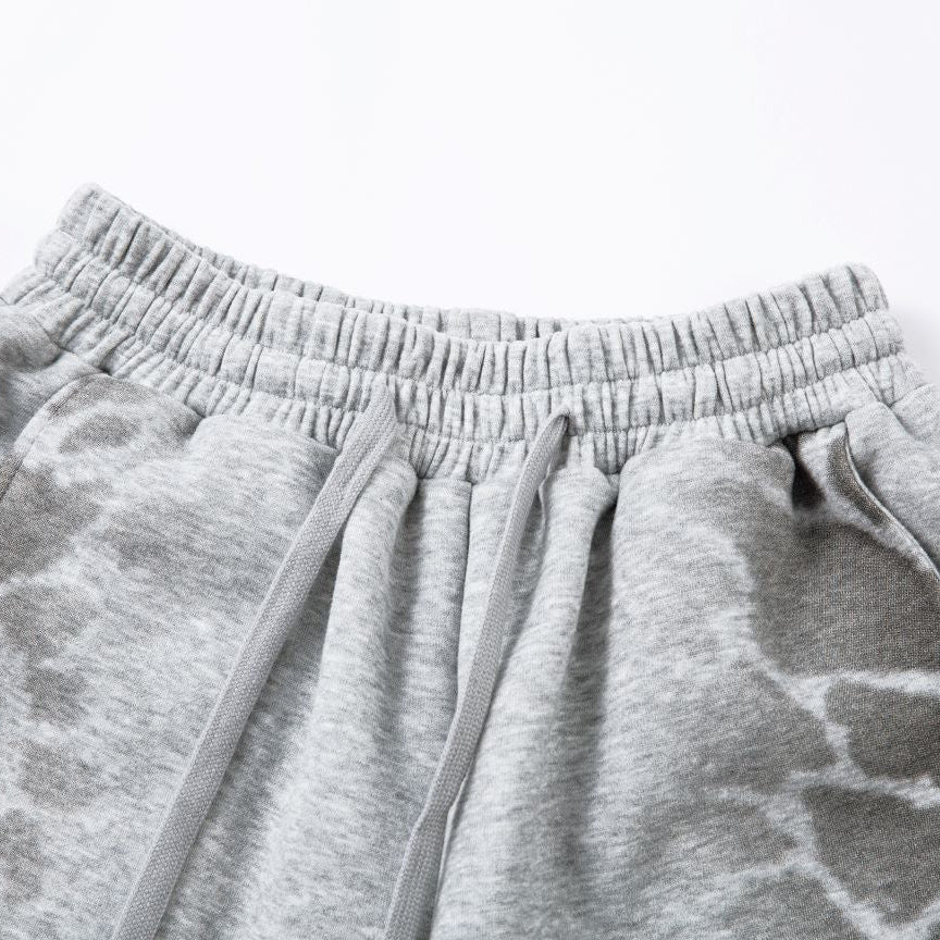 Grunge Leopard Wide-Leg Sweatpants