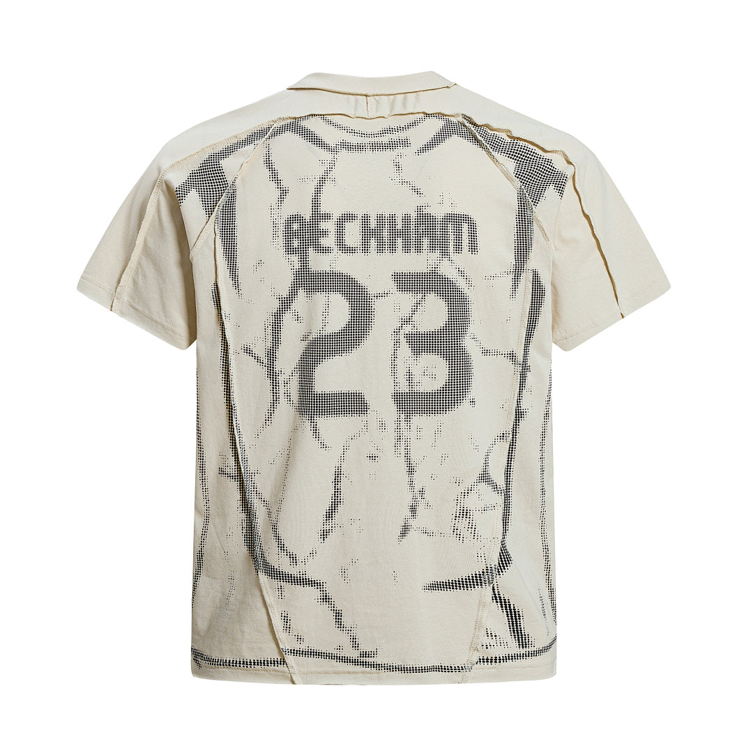 Trompe L'oeil Halftone Jersey Graphic T-Shirt