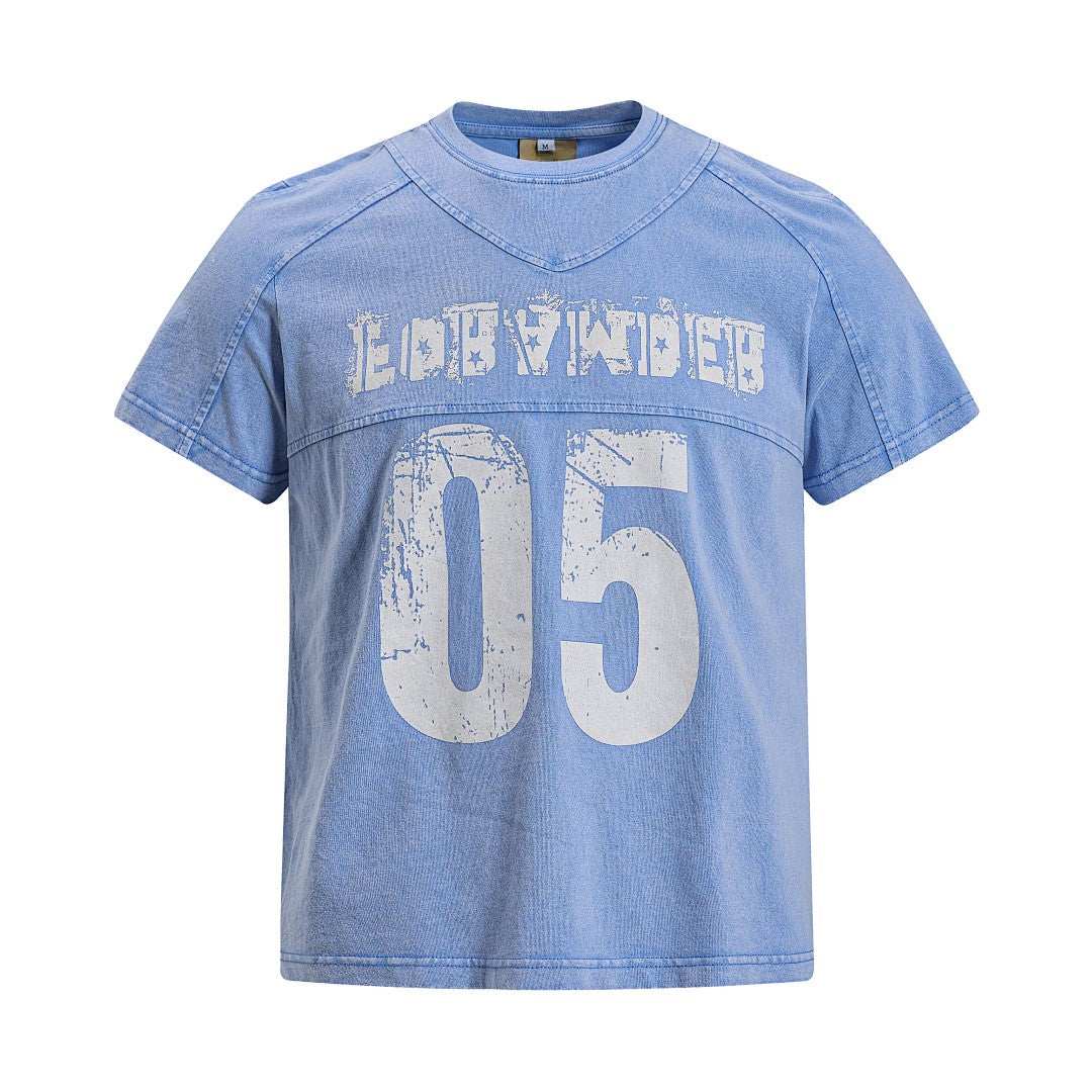 Vintage Acid Wash Number 05 Football T-Shirt