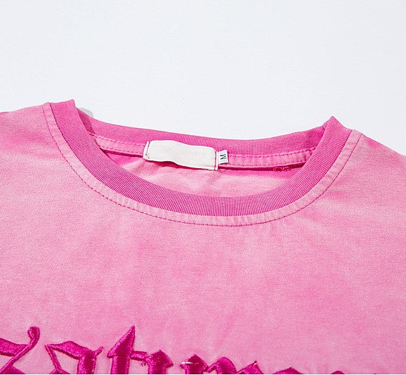 Jersey Knit Gradient Embroidered Stars Tank Top