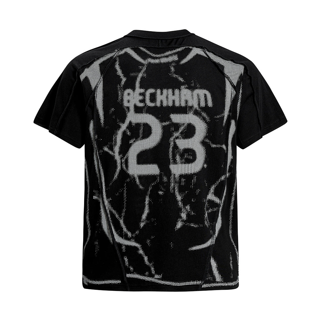Trompe L'oeil Halftone Jersey Graphic T-Shirt