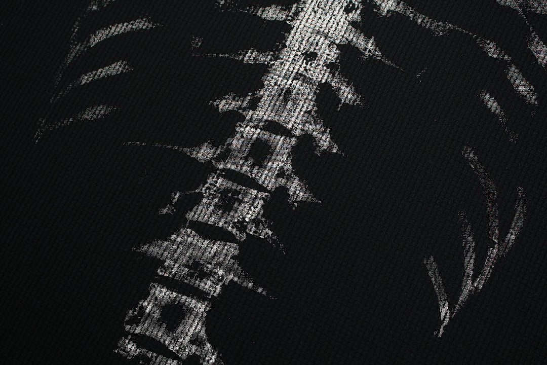 X-Ray Skeleton Graphic Waffle T-Shirt