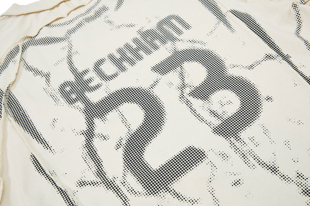 Trompe L'oeil Halftone Jersey Graphic T-Shirt