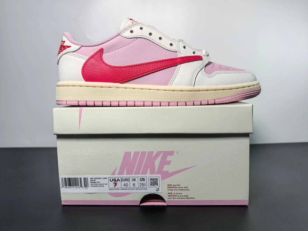 Travis Scott × AJ1 Low "Shy Pink"